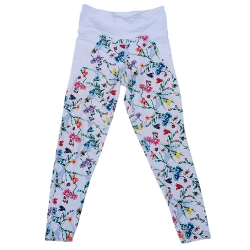 Betsy Johnson High Rise Botanical Floral Colorful Leggings Women's Small